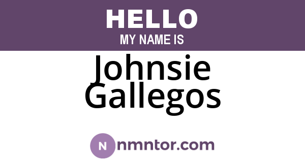 Johnsie Gallegos