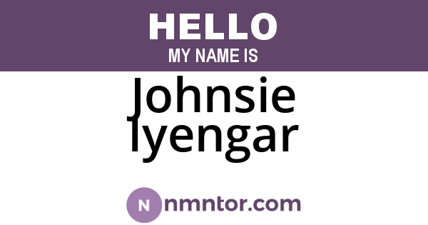 Johnsie Iyengar