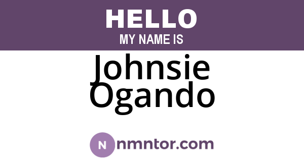 Johnsie Ogando