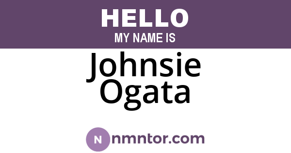 Johnsie Ogata