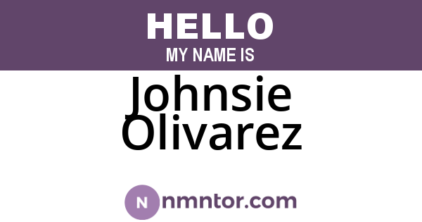 Johnsie Olivarez