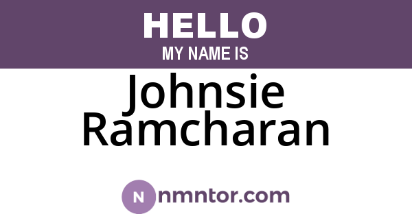 Johnsie Ramcharan