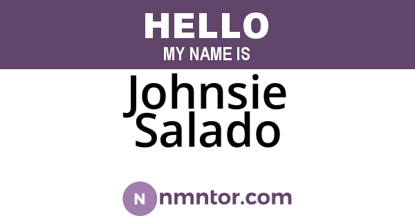 Johnsie Salado