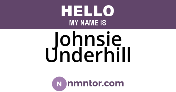 Johnsie Underhill