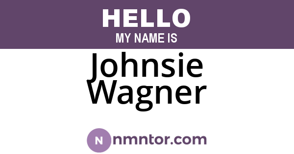 Johnsie Wagner