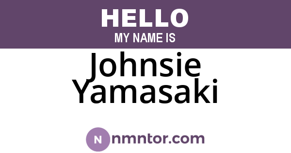 Johnsie Yamasaki