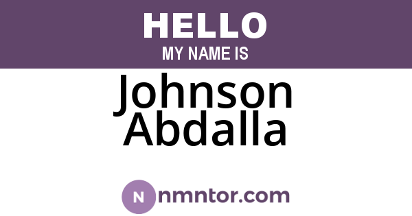 Johnson Abdalla