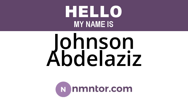 Johnson Abdelaziz