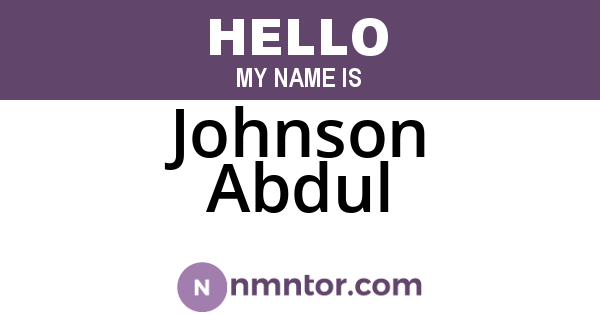 Johnson Abdul