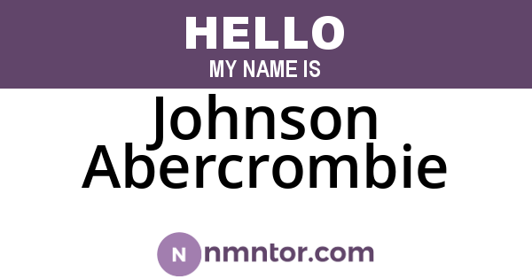 Johnson Abercrombie