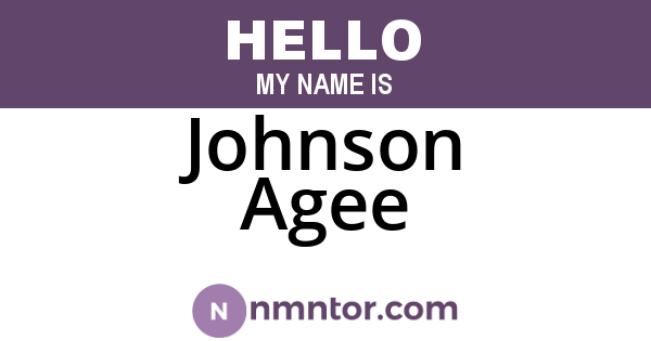 Johnson Agee