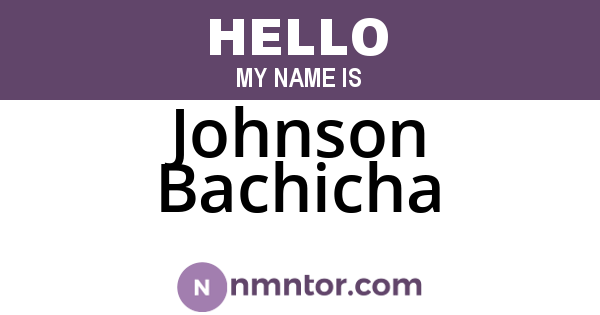 Johnson Bachicha