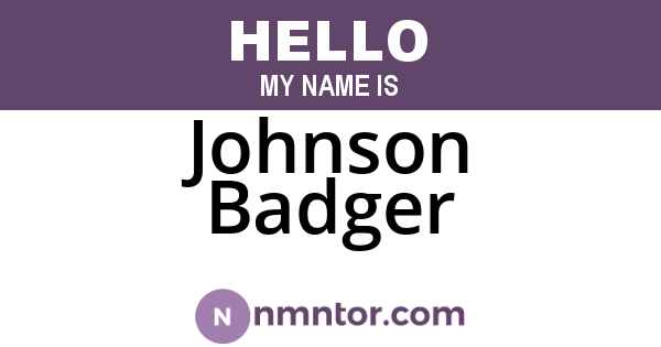 Johnson Badger