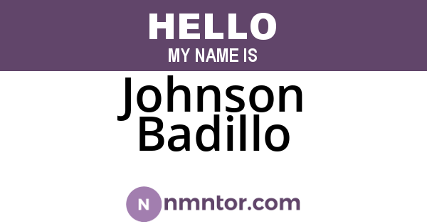 Johnson Badillo