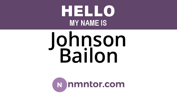 Johnson Bailon
