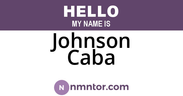 Johnson Caba