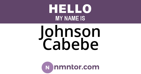 Johnson Cabebe