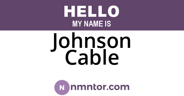Johnson Cable