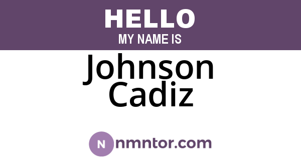 Johnson Cadiz