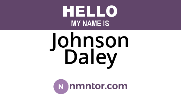 Johnson Daley