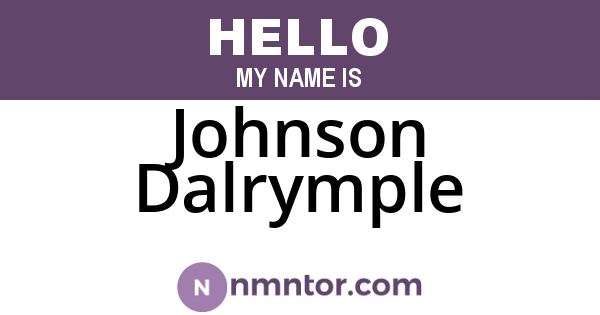 Johnson Dalrymple