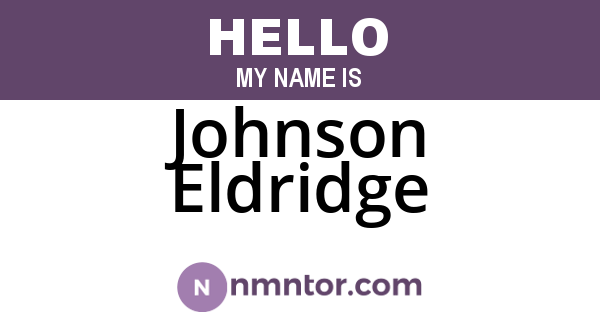 Johnson Eldridge