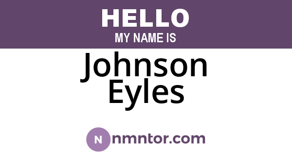 Johnson Eyles
