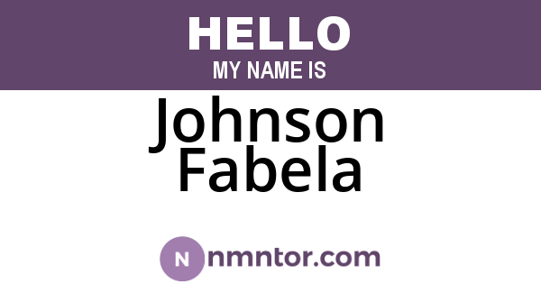 Johnson Fabela