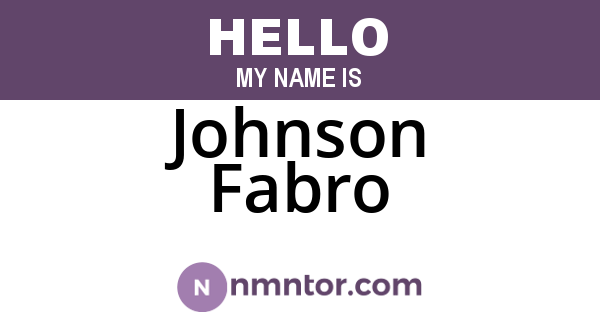 Johnson Fabro