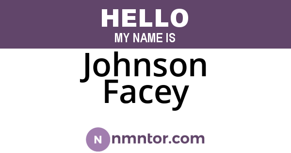 Johnson Facey