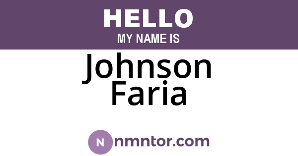 Johnson Faria