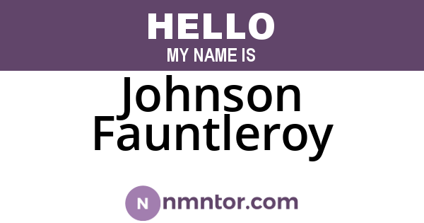 Johnson Fauntleroy