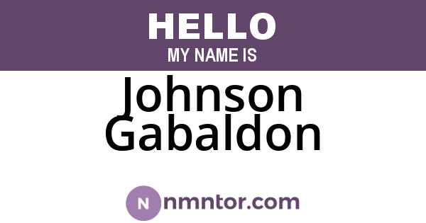 Johnson Gabaldon