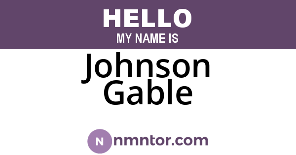 Johnson Gable