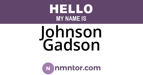 Johnson Gadson