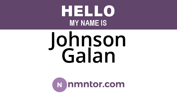 Johnson Galan