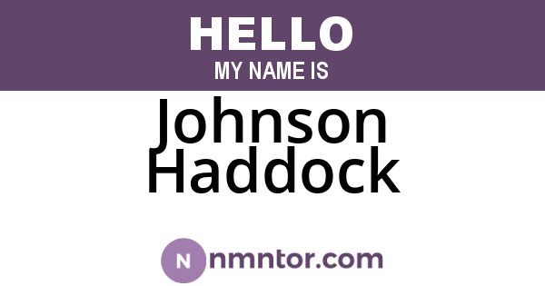 Johnson Haddock
