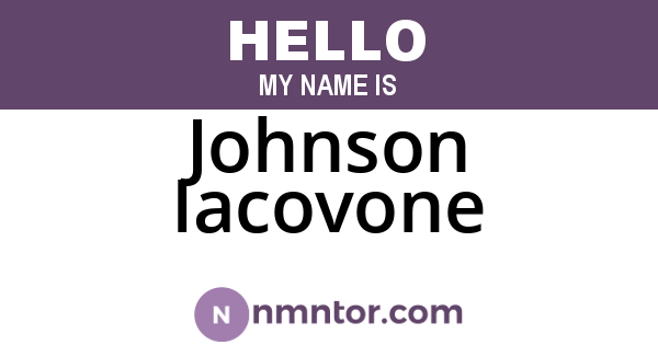 Johnson Iacovone