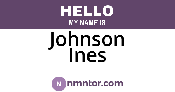 Johnson Ines
