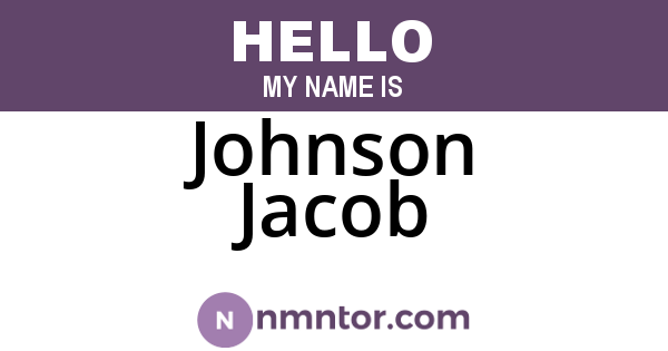 Johnson Jacob