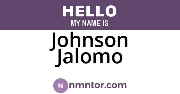 Johnson Jalomo