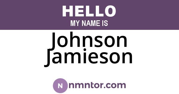 Johnson Jamieson