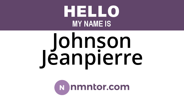 Johnson Jeanpierre