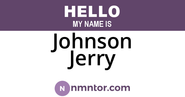 Johnson Jerry