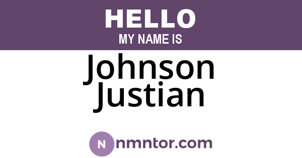 Johnson Justian