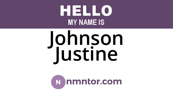 Johnson Justine