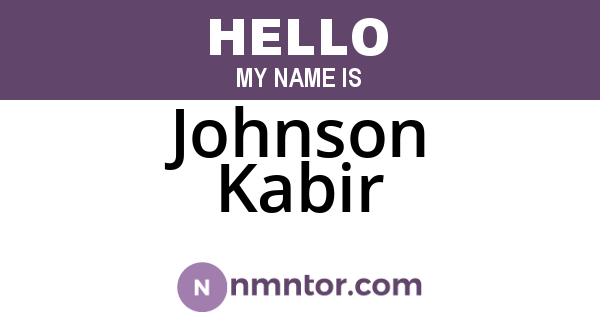 Johnson Kabir