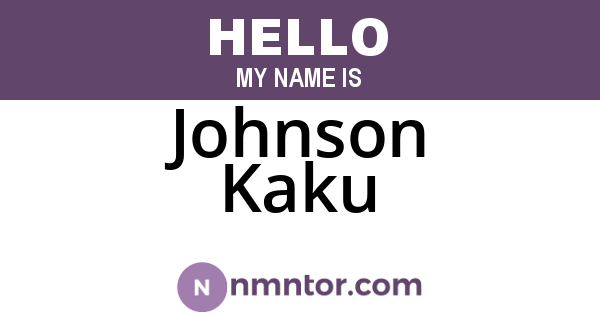 Johnson Kaku