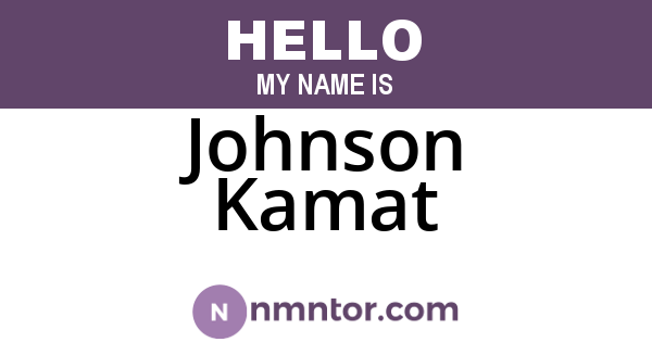 Johnson Kamat