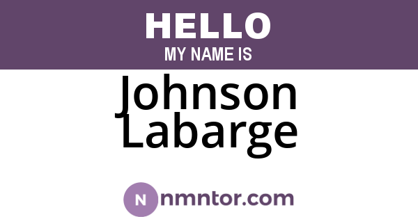 Johnson Labarge
